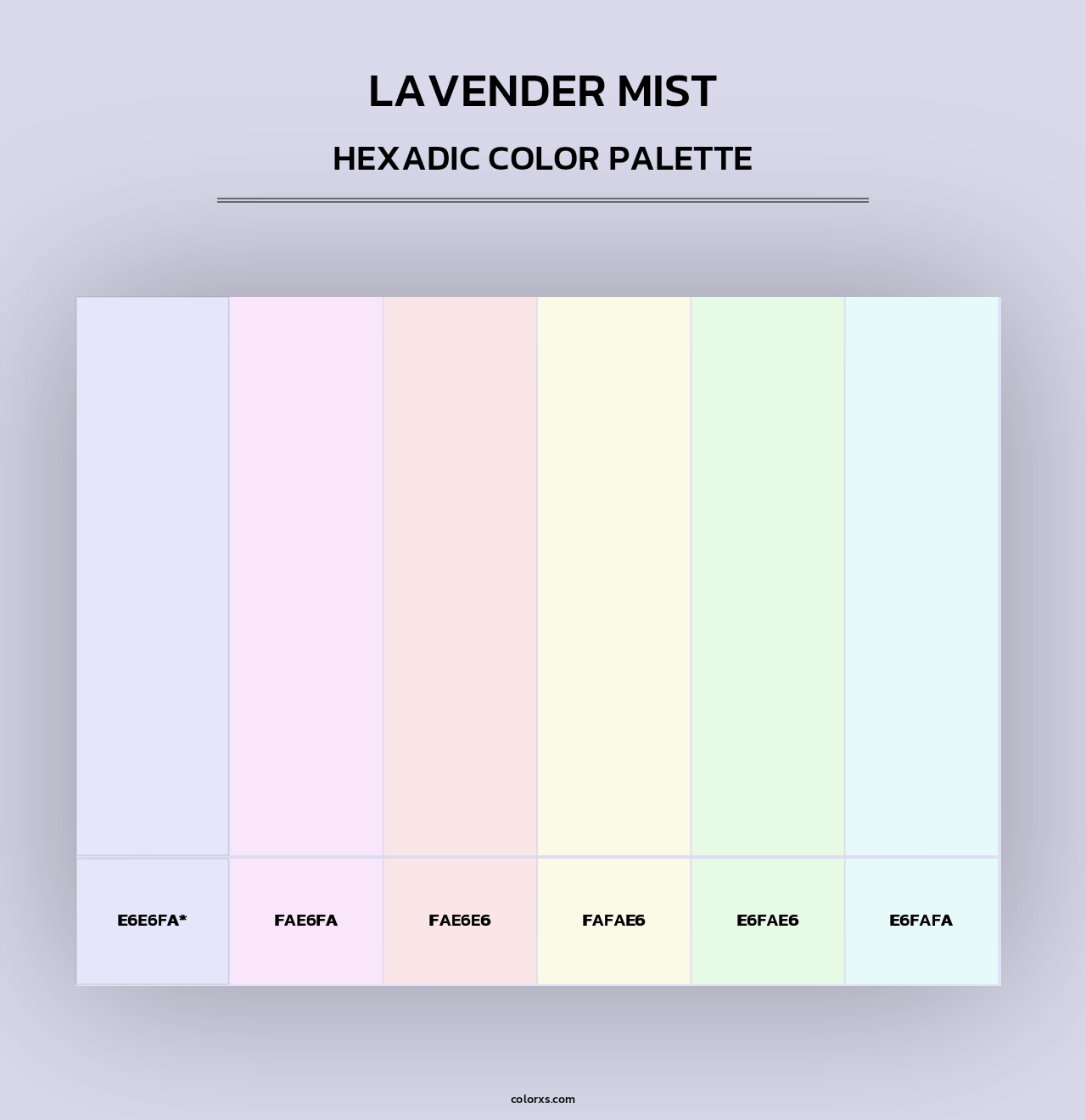 Lavender Mist - Hexadic Color Palette