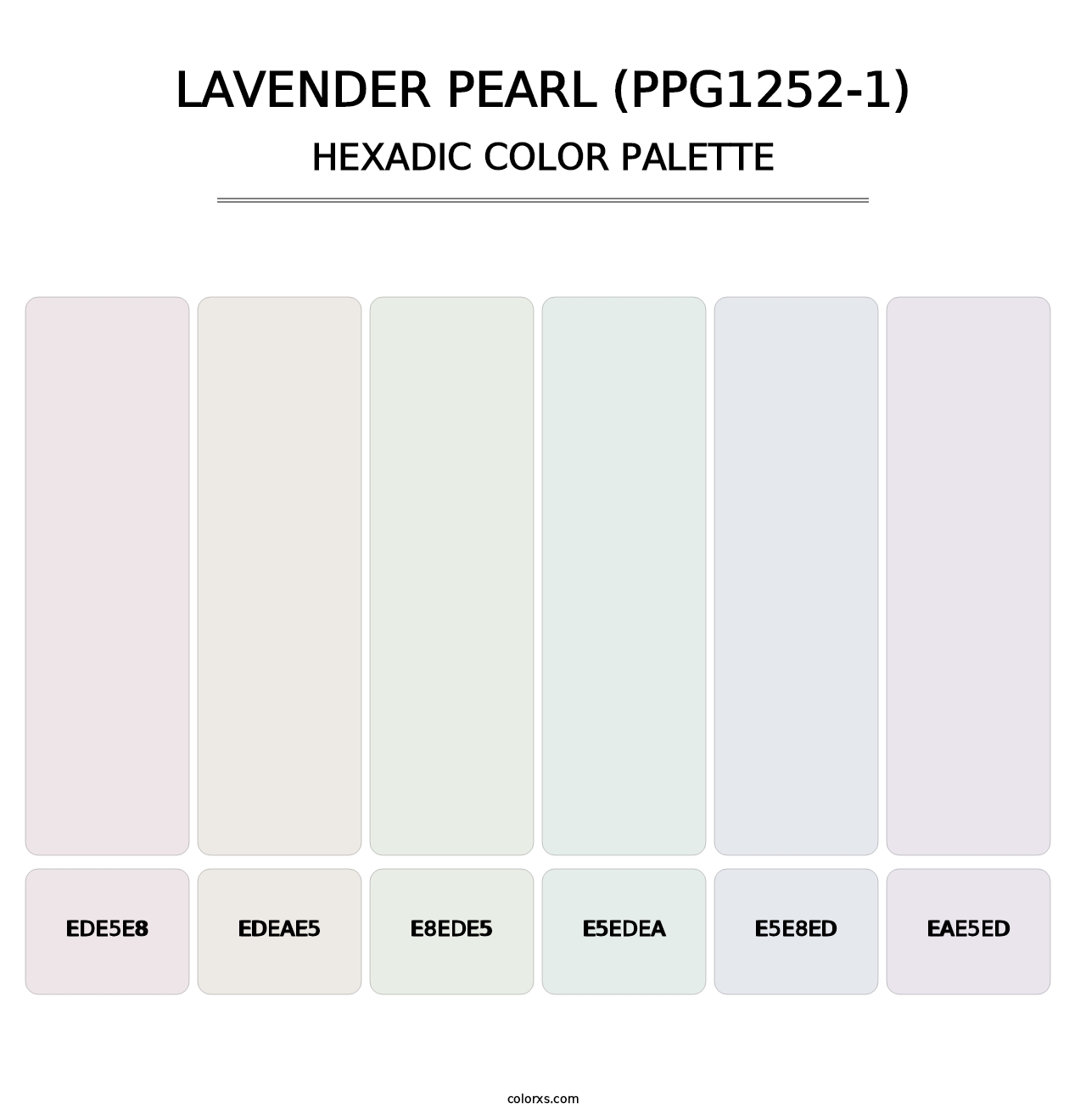 Lavender Pearl (PPG1252-1) - Hexadic Color Palette