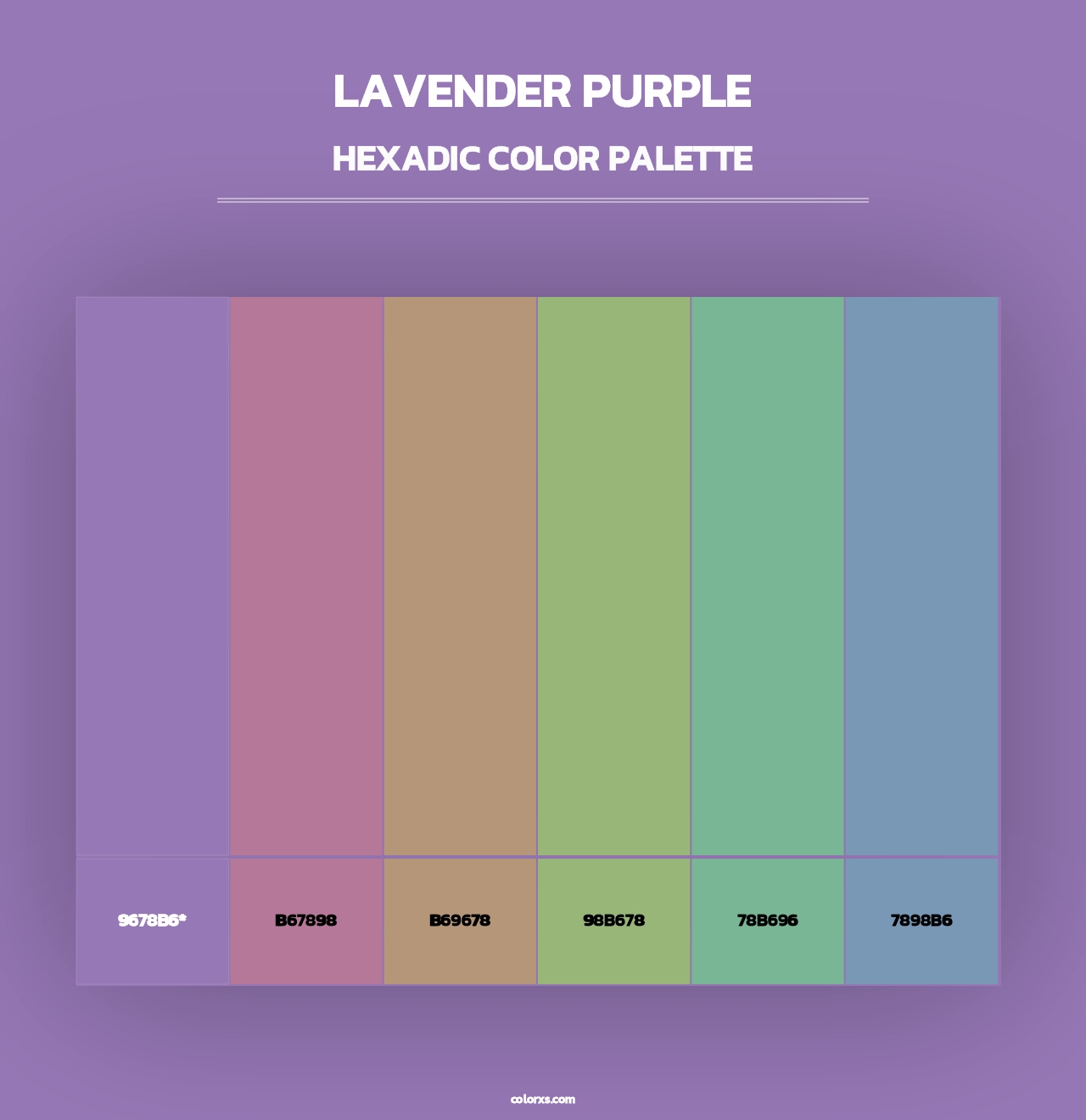 Lavender Purple - Hexadic Color Palette