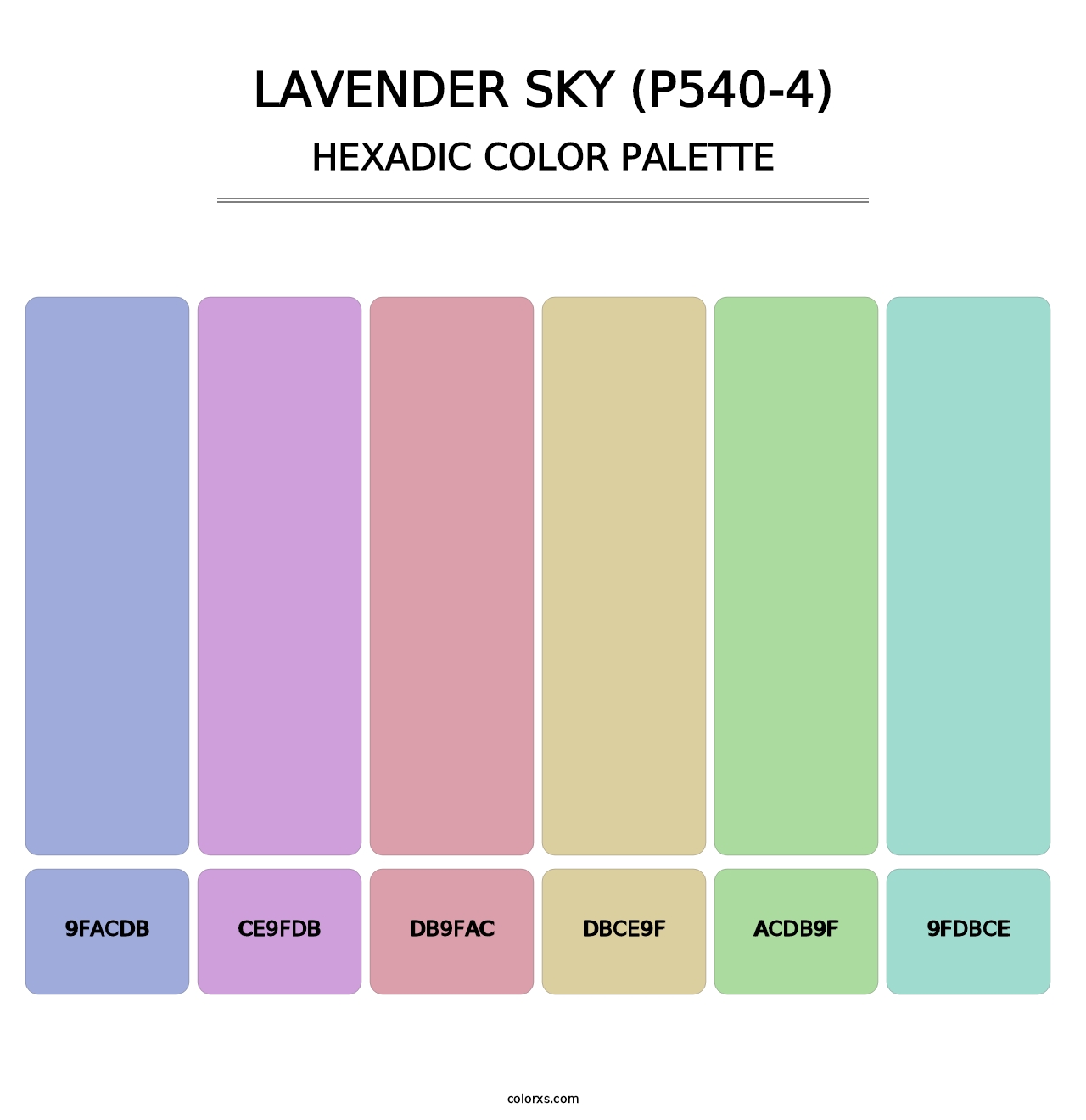 Lavender Sky (P540-4) - Hexadic Color Palette