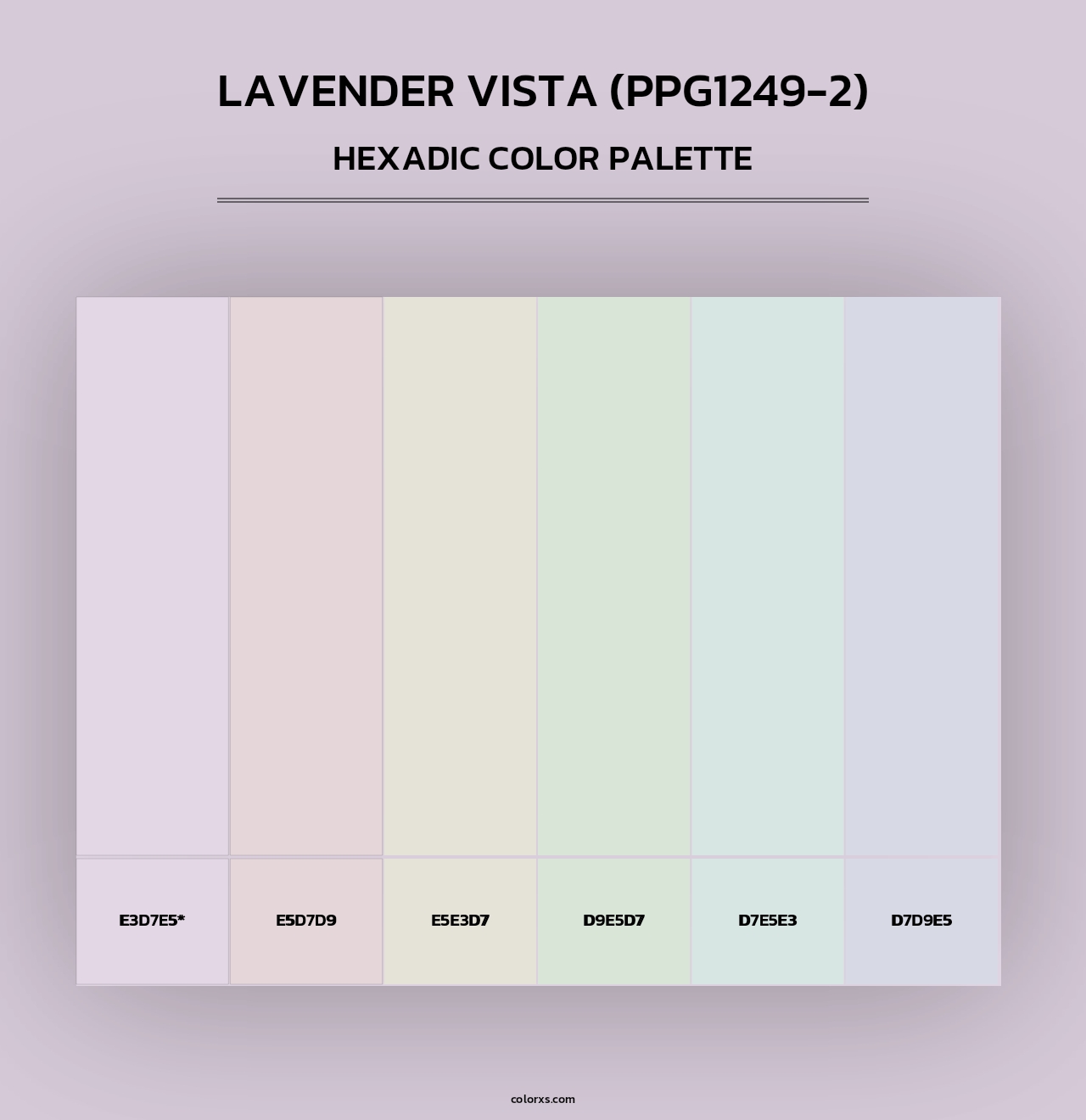 Lavender Vista (PPG1249-2) - Hexadic Color Palette