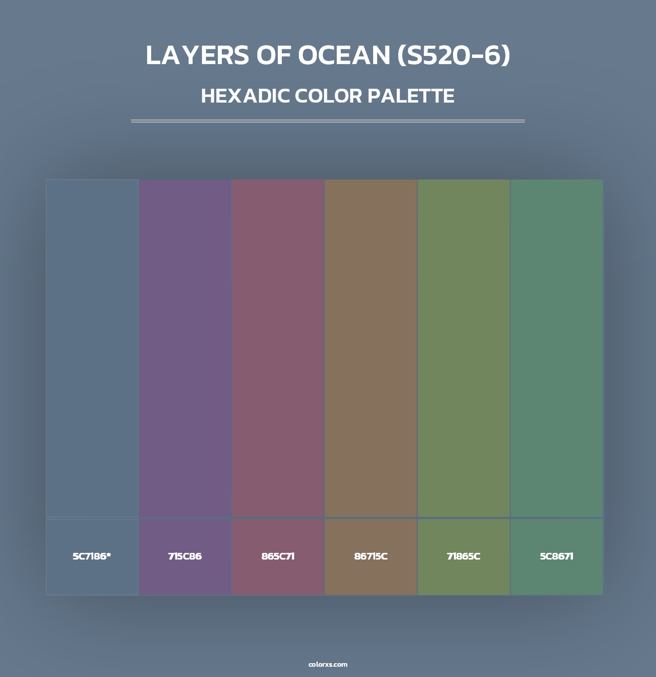 Layers Of Ocean (S520-6) - Hexadic Color Palette