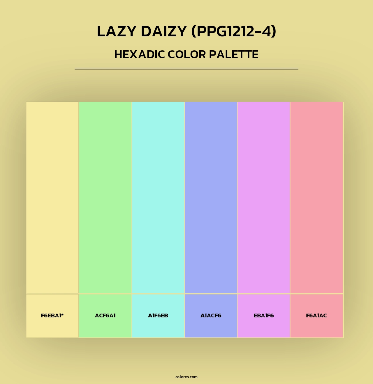 Lazy Daizy (PPG1212-4) - Hexadic Color Palette