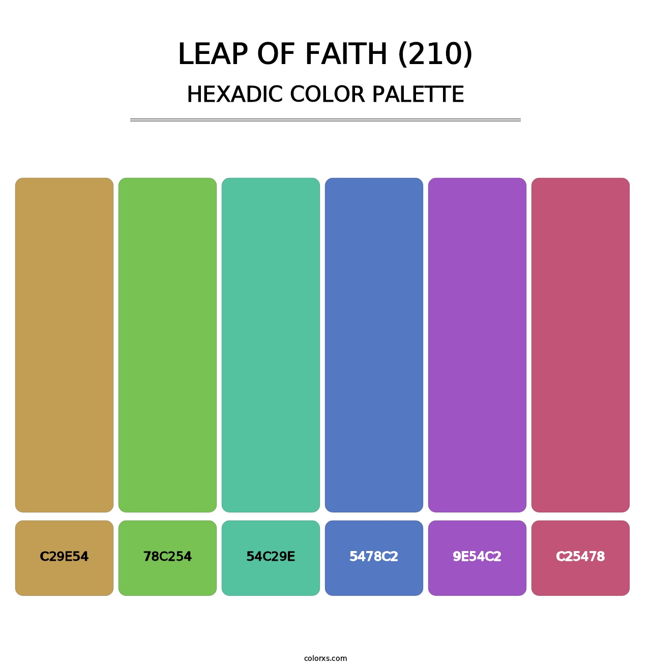 Leap of Faith (210) - Hexadic Color Palette