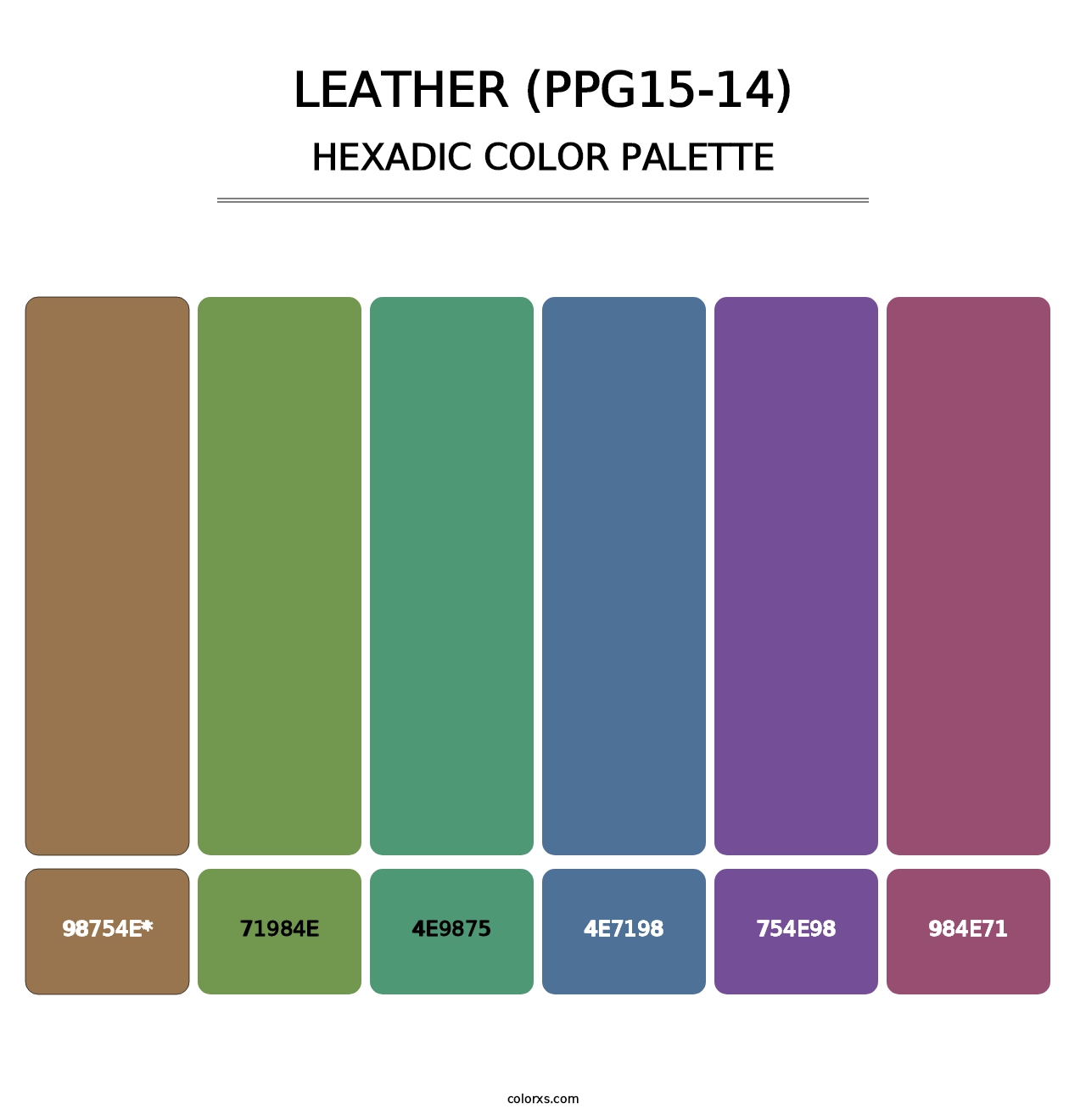 Leather (PPG15-14) - Hexadic Color Palette