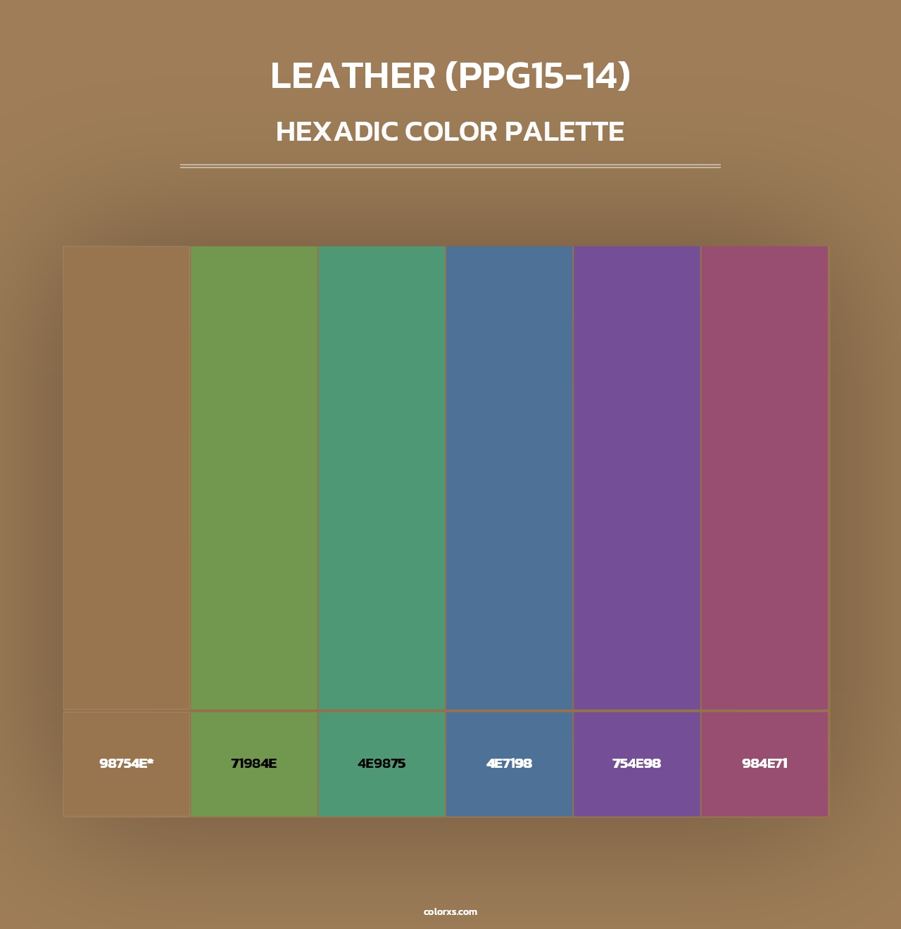 Leather (PPG15-14) - Hexadic Color Palette