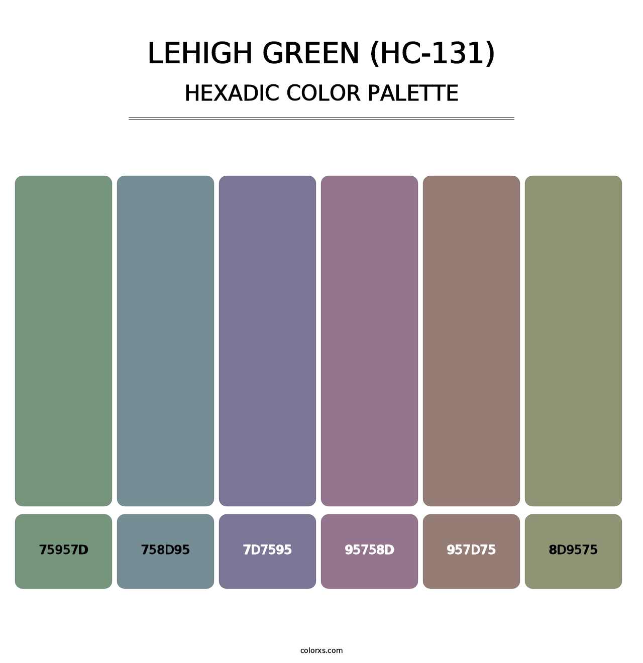 Lehigh Green (HC-131) - Hexadic Color Palette