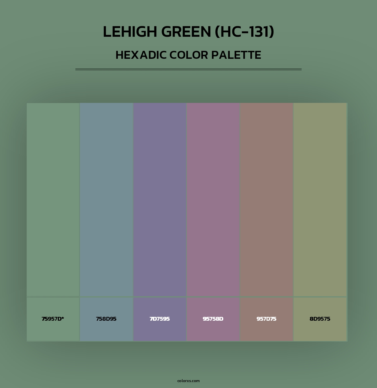 Lehigh Green (HC-131) - Hexadic Color Palette