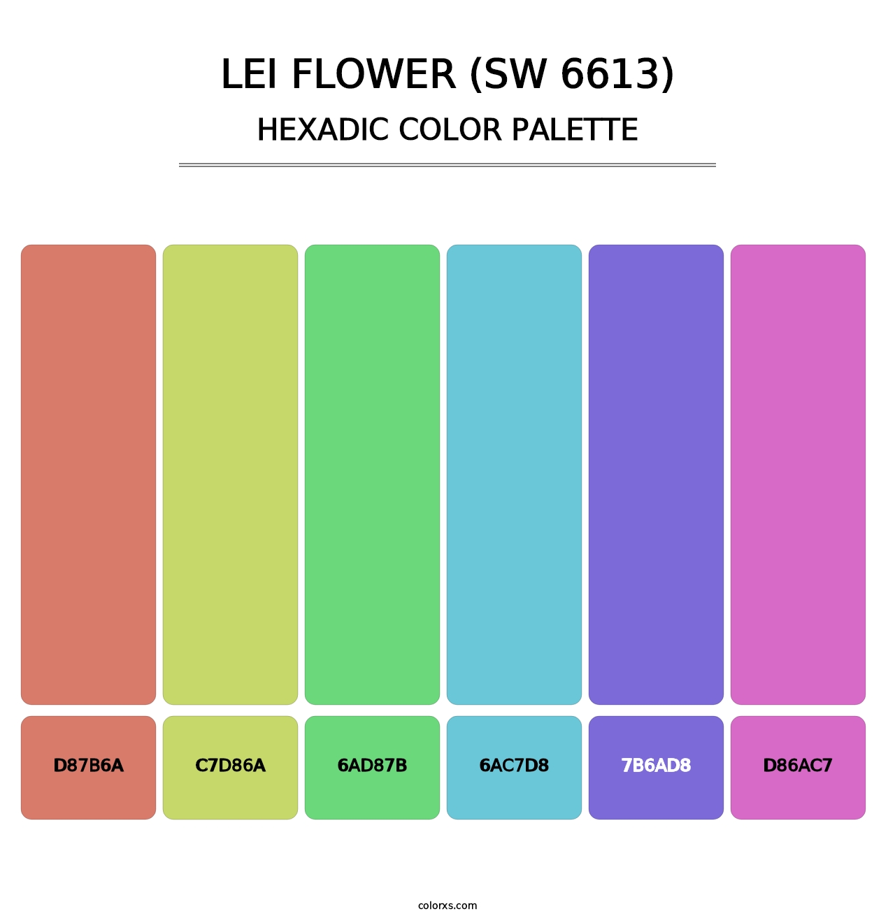 Lei Flower (SW 6613) - Hexadic Color Palette