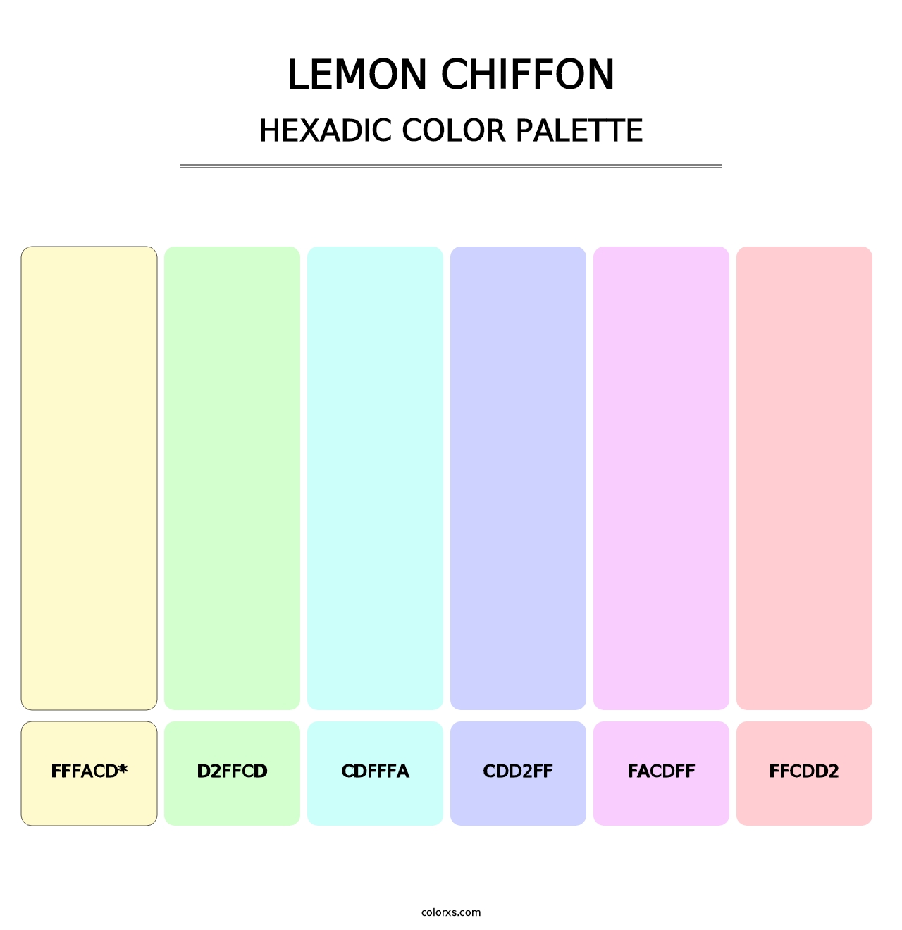 Lemon Chiffon - Hexadic Color Palette