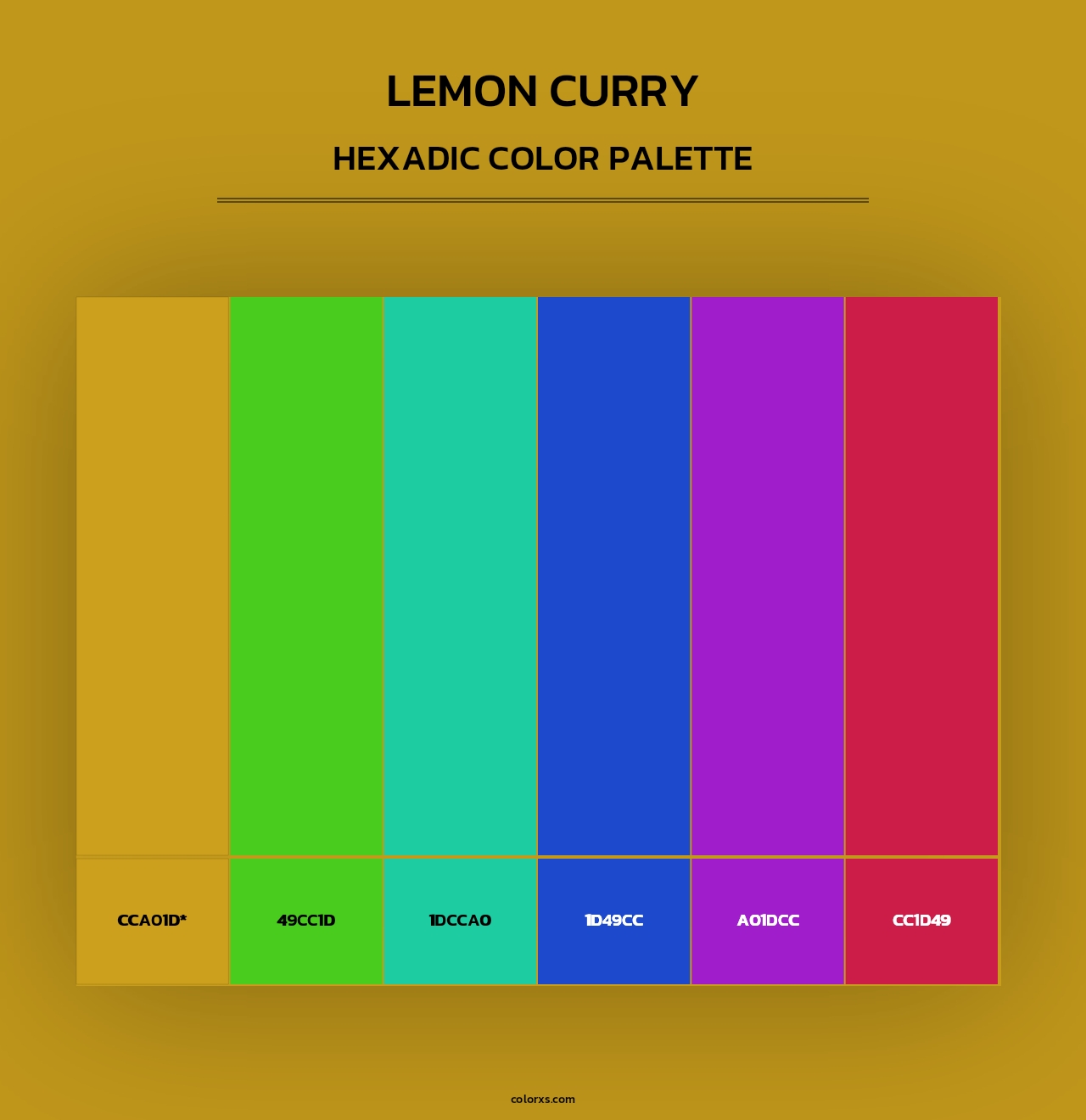 Lemon Curry - Hexadic Color Palette
