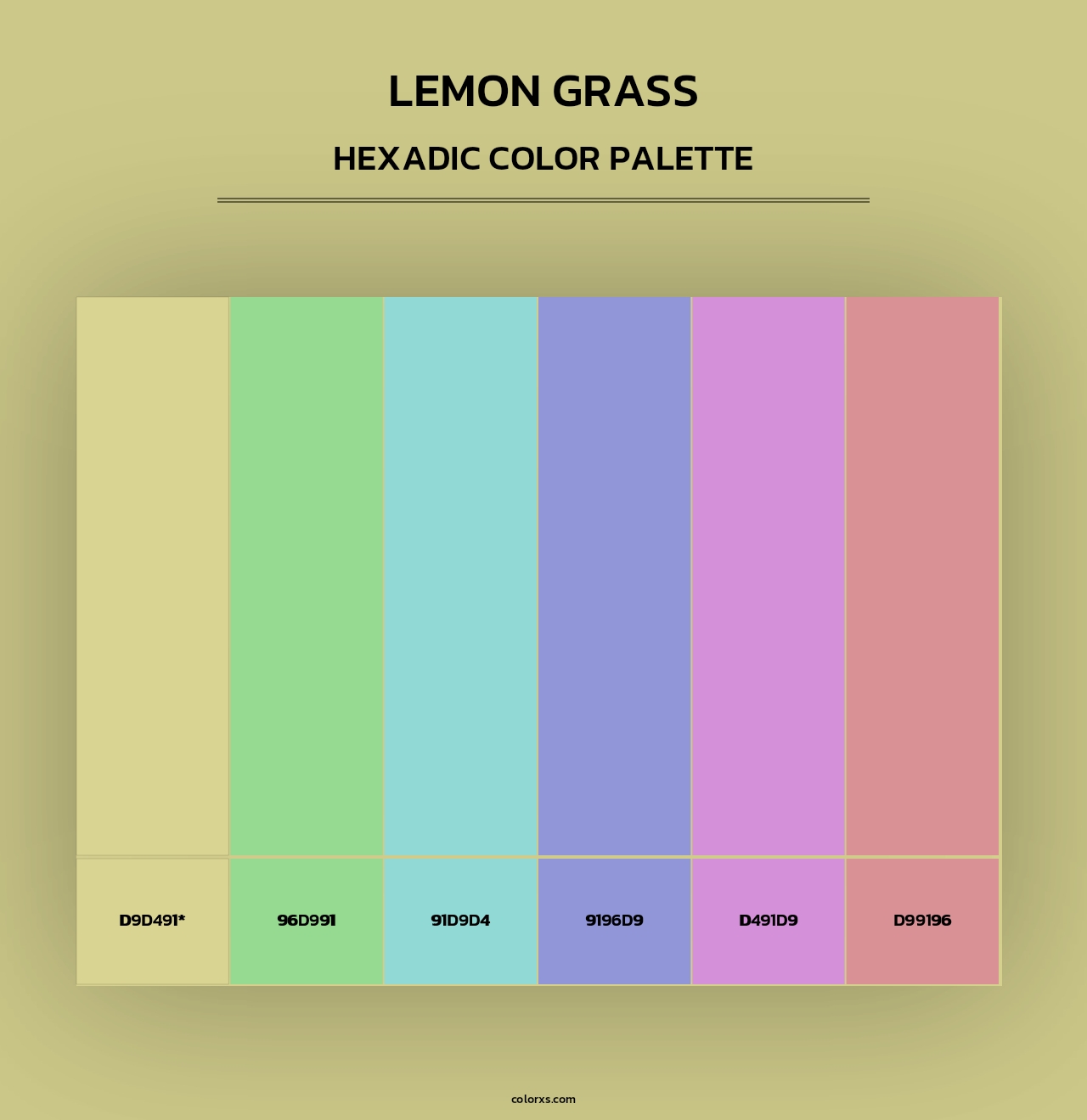 Lemon Grass - Hexadic Color Palette