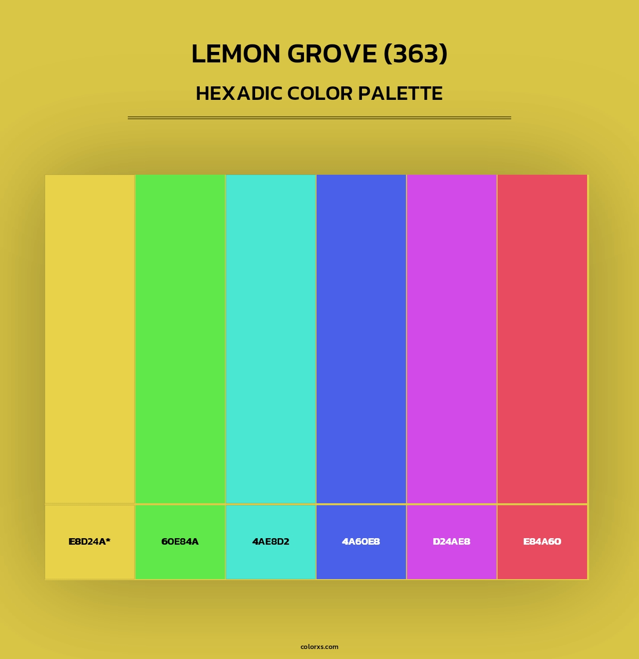 Lemon Grove (363) - Hexadic Color Palette