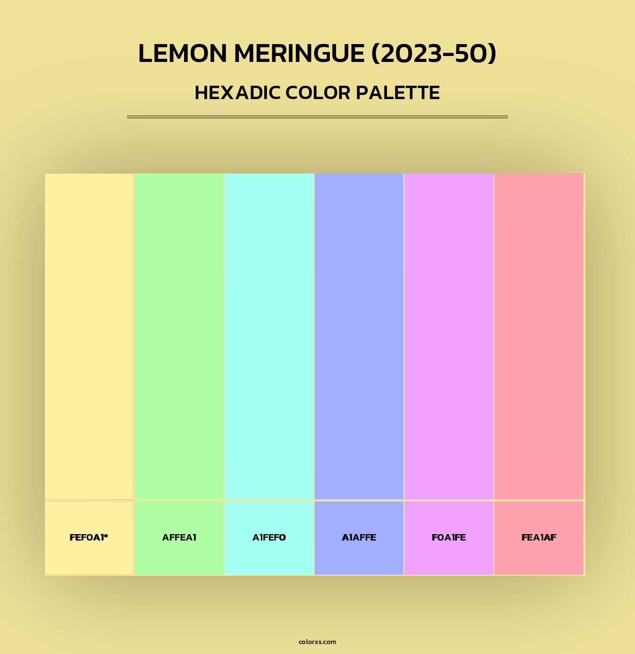 Lemon Meringue (2023-50) - Hexadic Color Palette