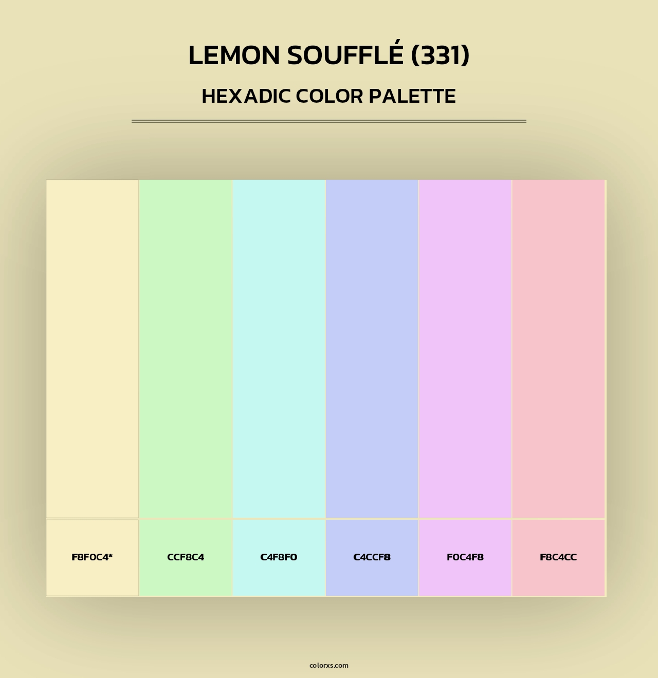 Lemon Soufflé (331) - Hexadic Color Palette