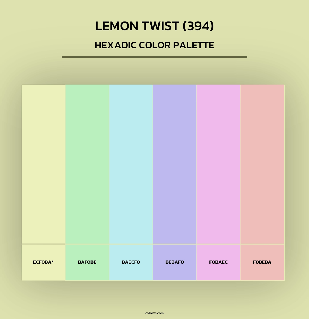 Lemon Twist (394) - Hexadic Color Palette