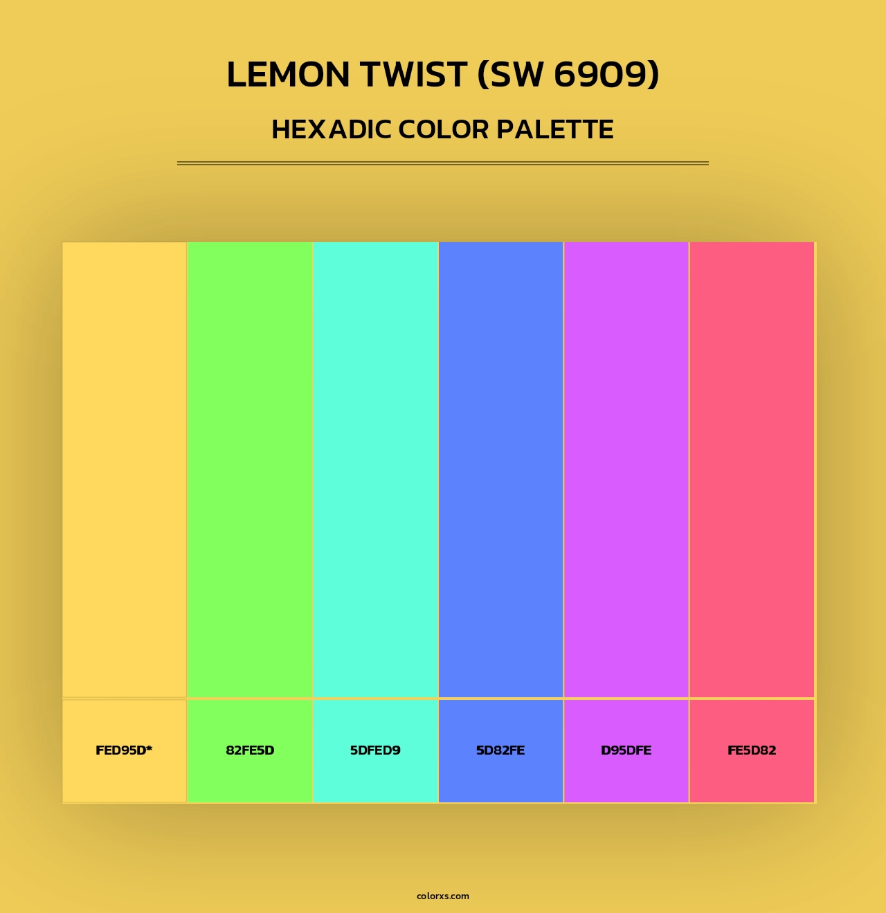 Lemon Twist (SW 6909) - Hexadic Color Palette