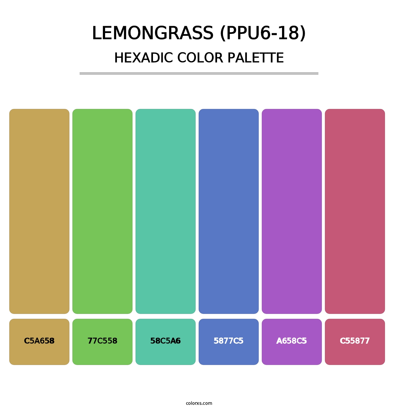 Lemongrass (PPU6-18) - Hexadic Color Palette