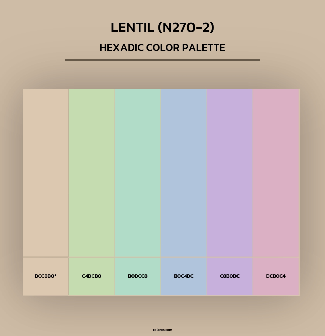 Lentil (N270-2) - Hexadic Color Palette