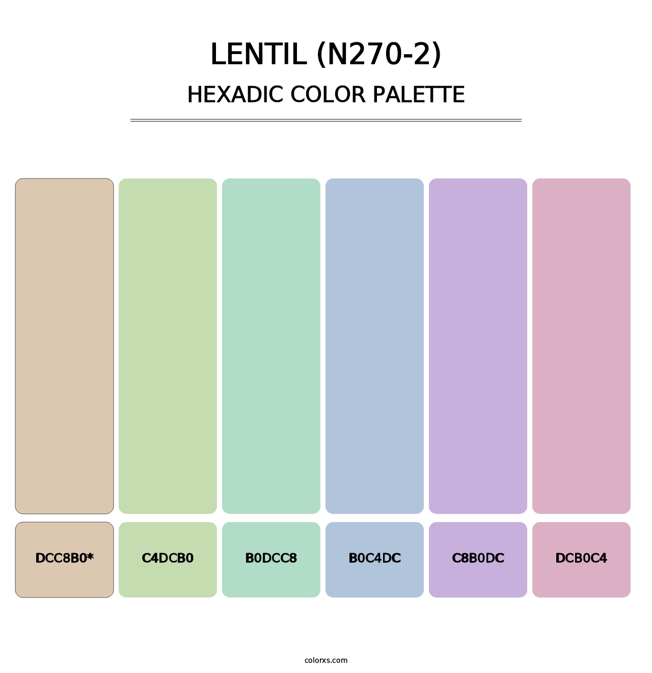 Lentil (N270-2) - Hexadic Color Palette