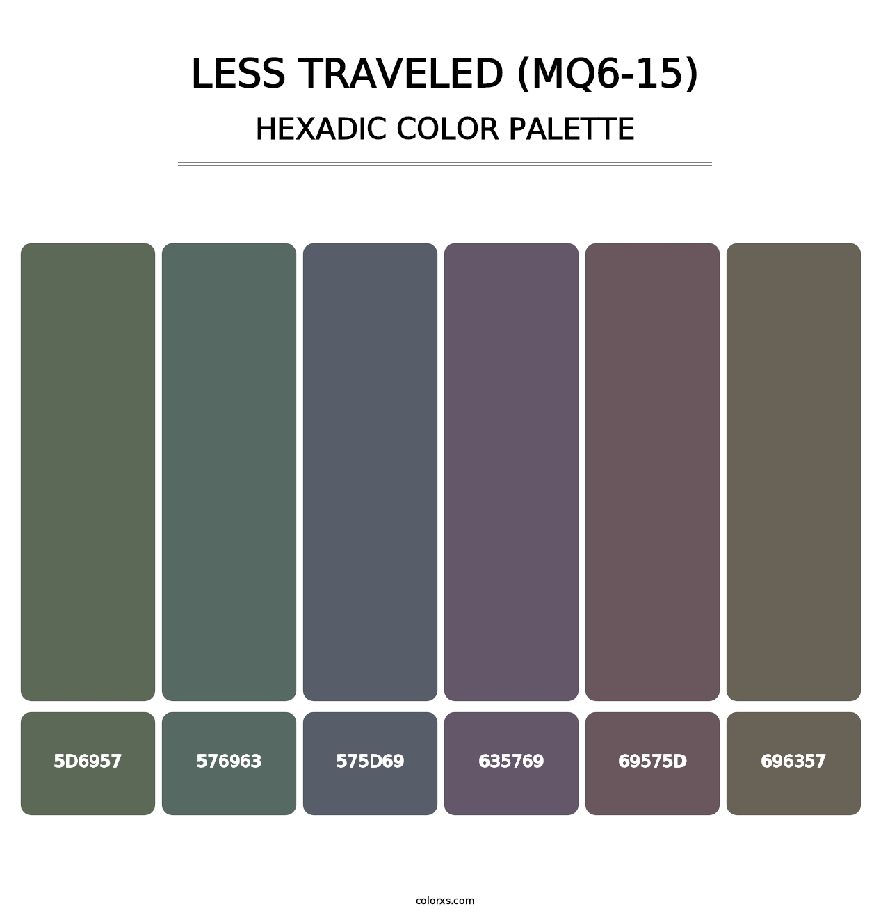 Less Traveled (MQ6-15) - Hexadic Color Palette