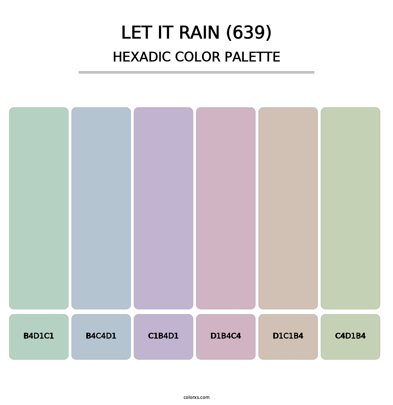 Let It Rain (639) - Hexadic Color Palette