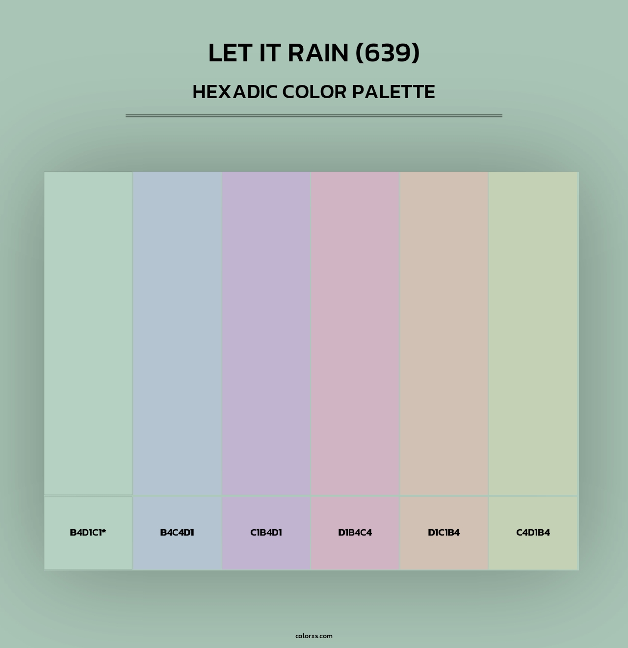 Let It Rain (639) - Hexadic Color Palette