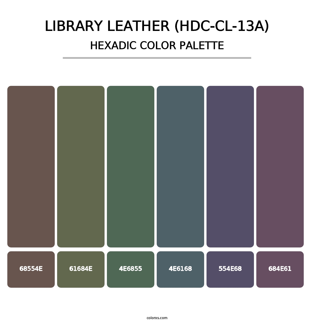 Library Leather (HDC-CL-13A) - Hexadic Color Palette