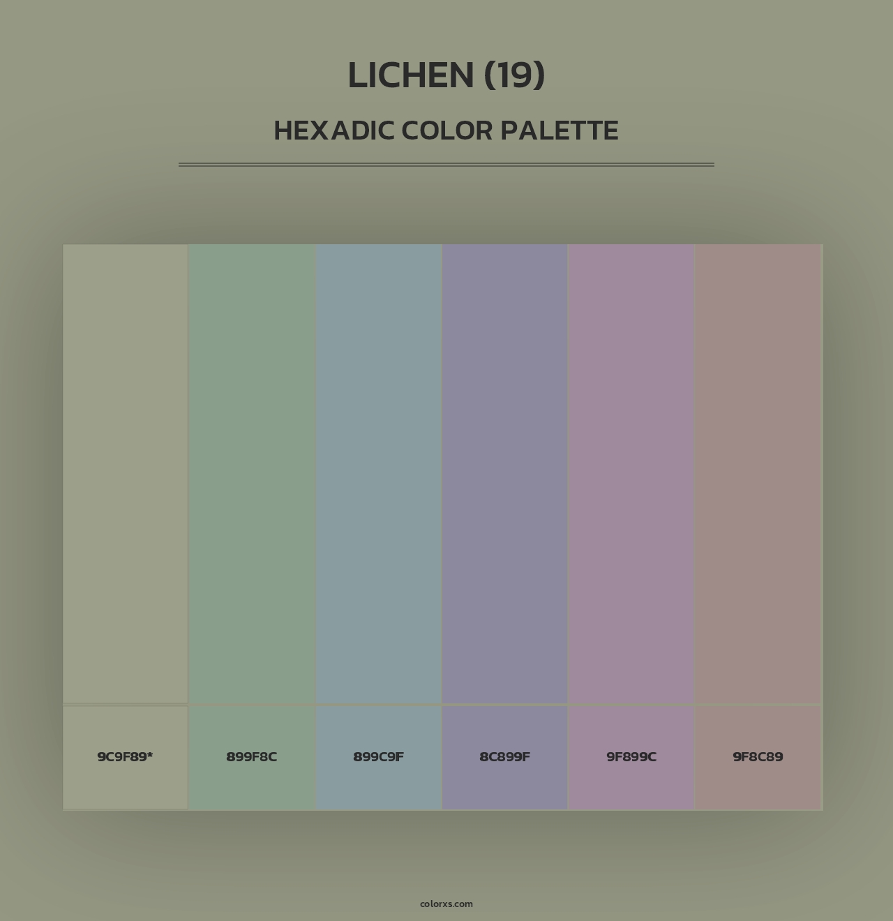 Lichen (19) - Hexadic Color Palette