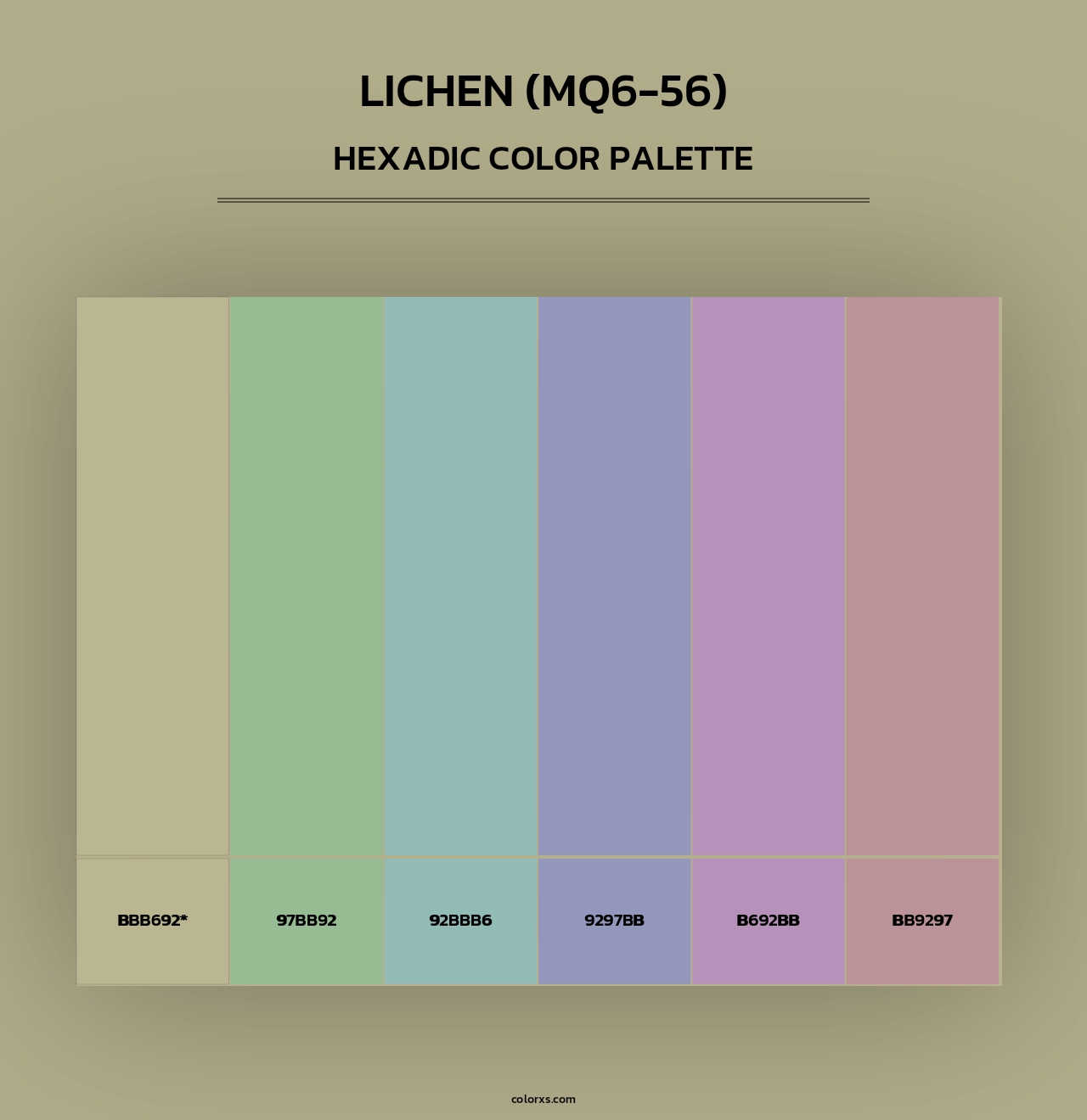 Lichen (MQ6-56) - Hexadic Color Palette