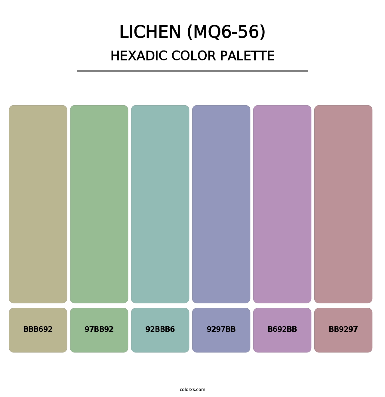 Lichen (MQ6-56) - Hexadic Color Palette