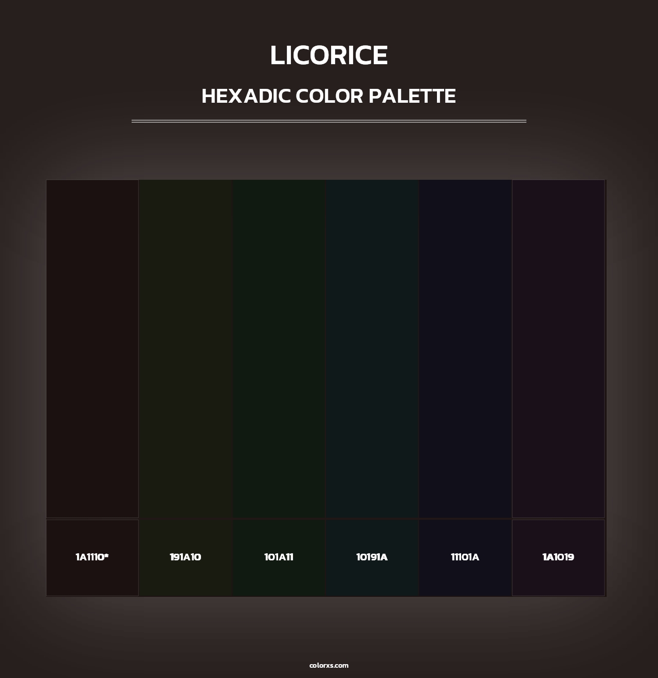 Licorice - Hexadic Color Palette