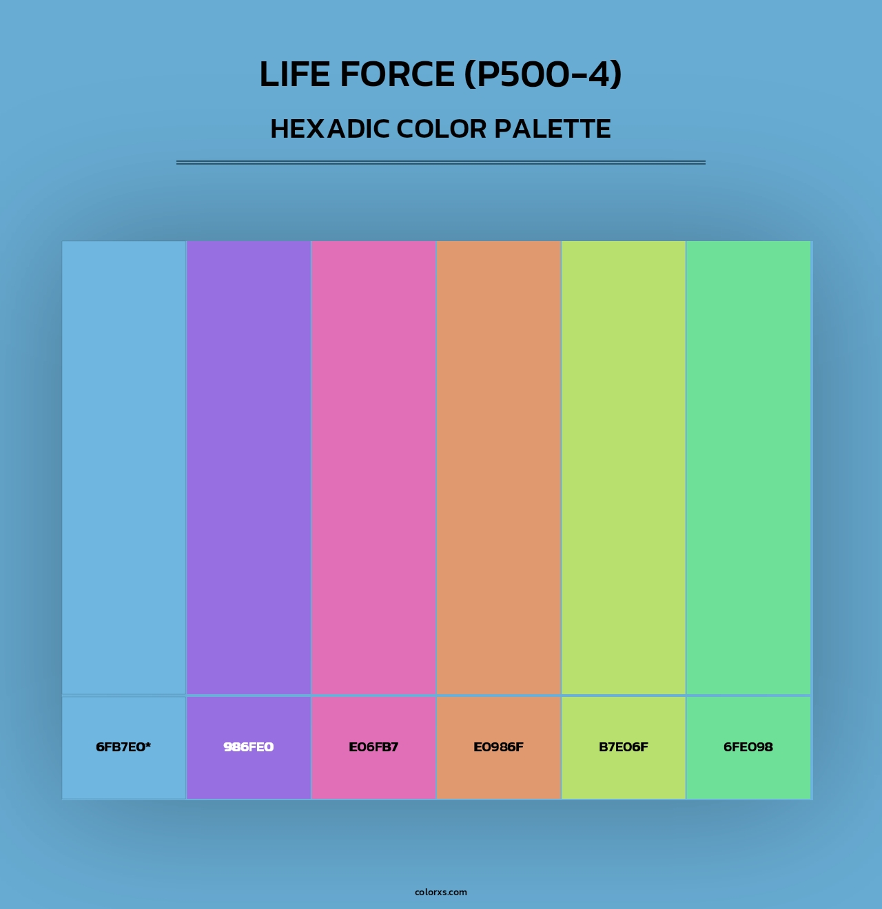 Life Force (P500-4) - Hexadic Color Palette