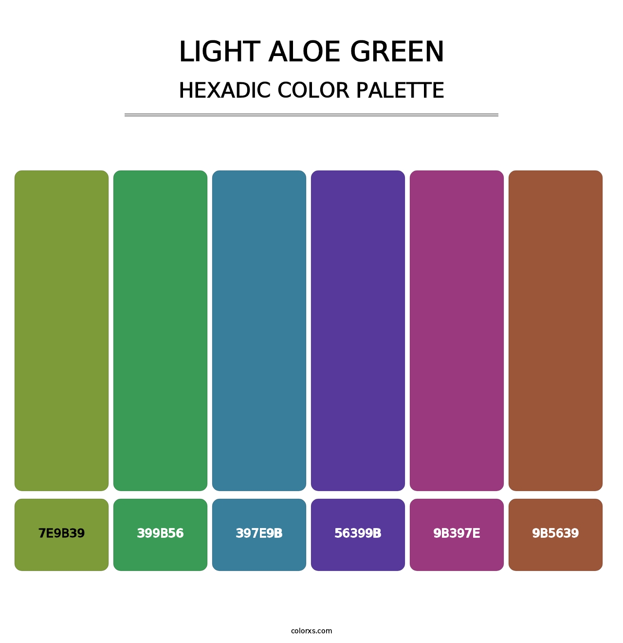 Light Aloe Green - Hexadic Color Palette