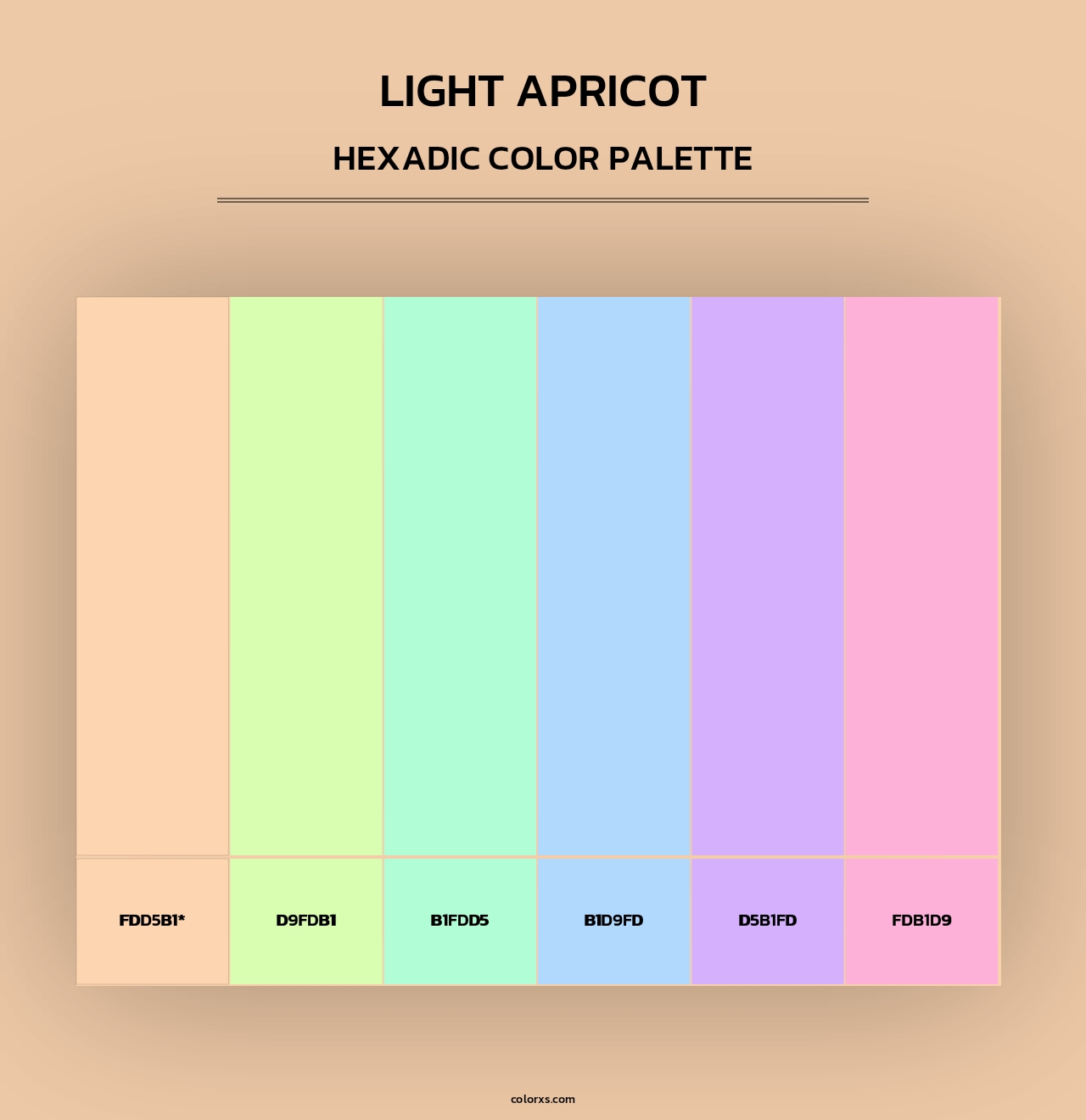Light Apricot - Hexadic Color Palette