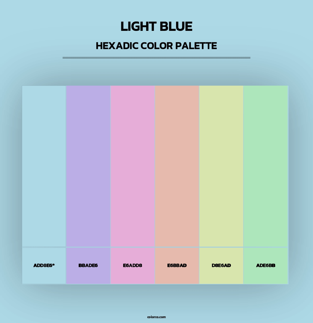 Light Blue - Hexadic Color Palette