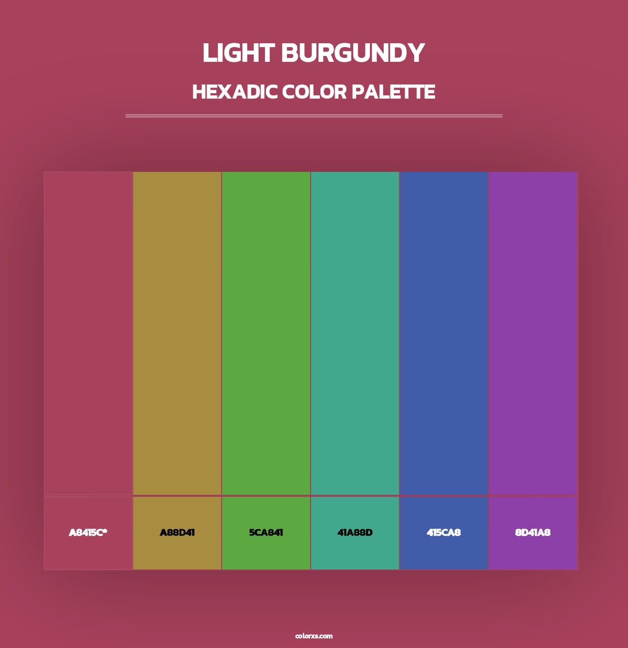 Light Burgundy - Hexadic Color Palette