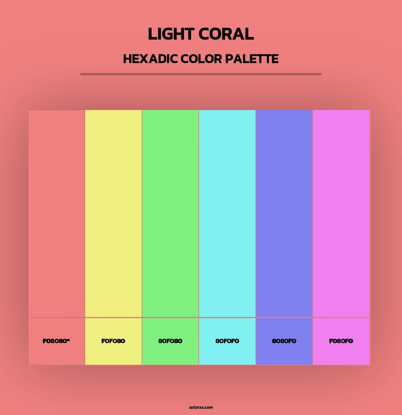 Light Coral - Hexadic Color Palette
