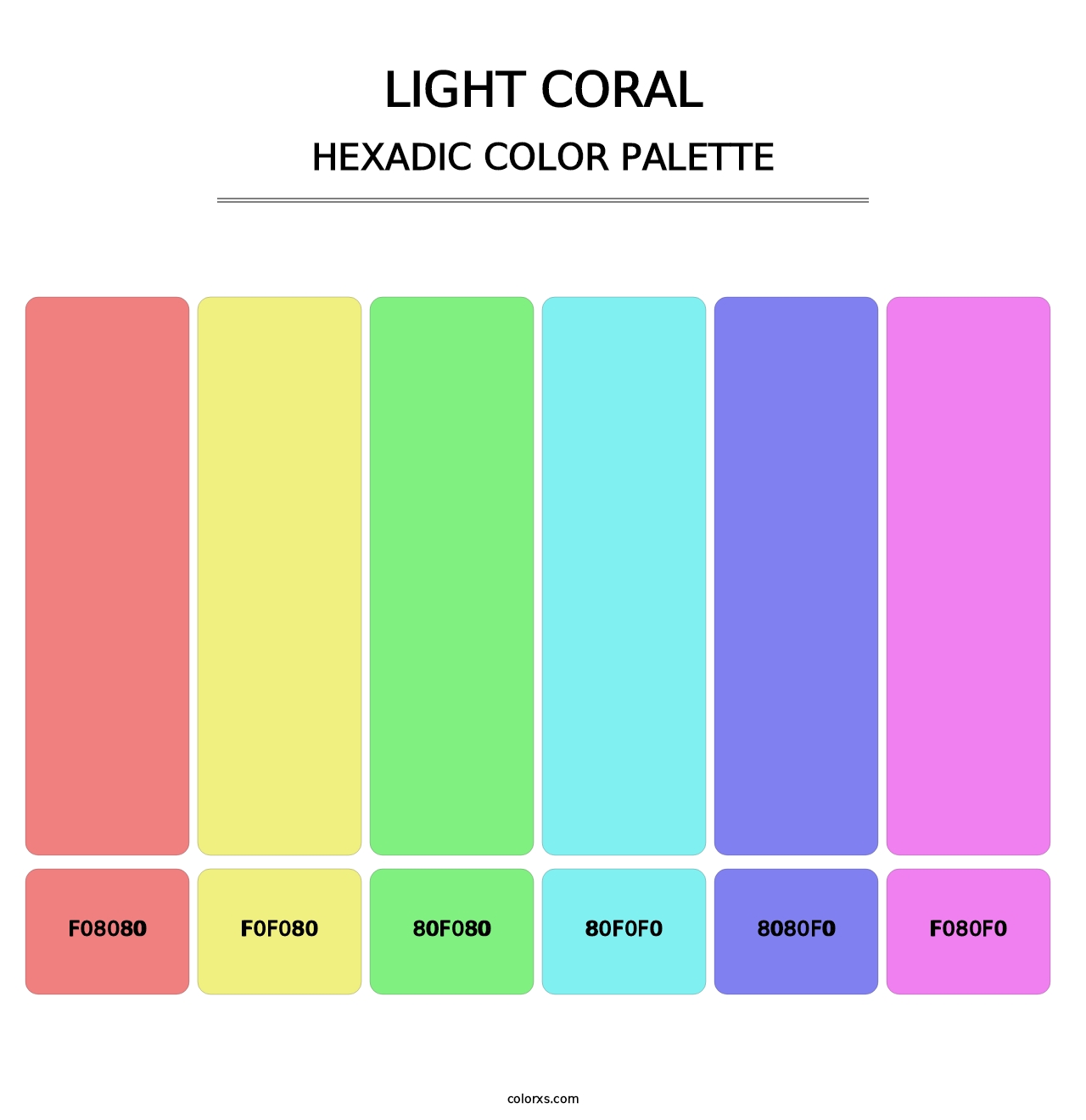 Light Coral - Hexadic Color Palette