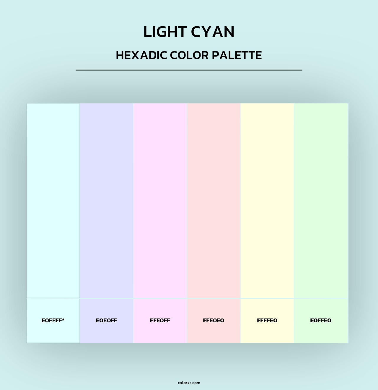 Light Cyan - Hexadic Color Palette