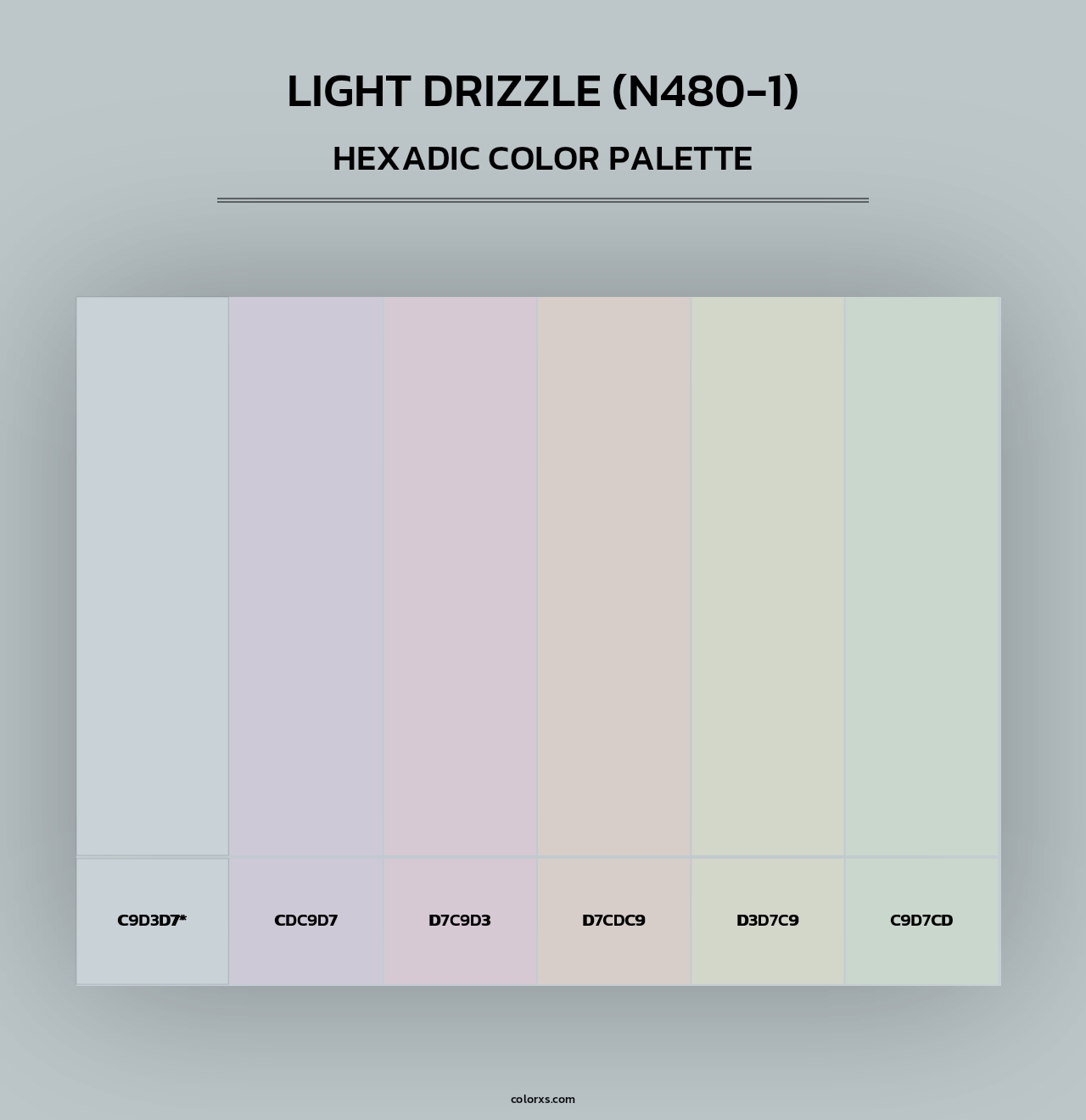 Light Drizzle (N480-1) - Hexadic Color Palette