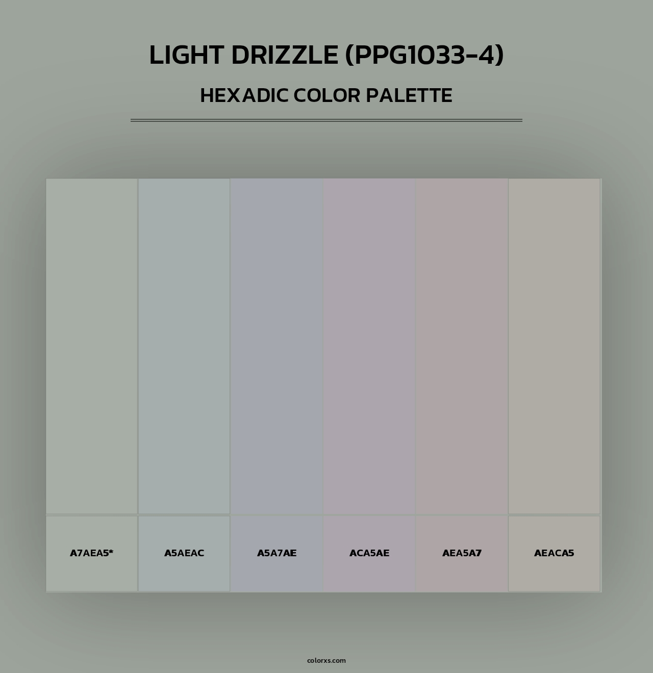 Light Drizzle (PPG1033-4) - Hexadic Color Palette