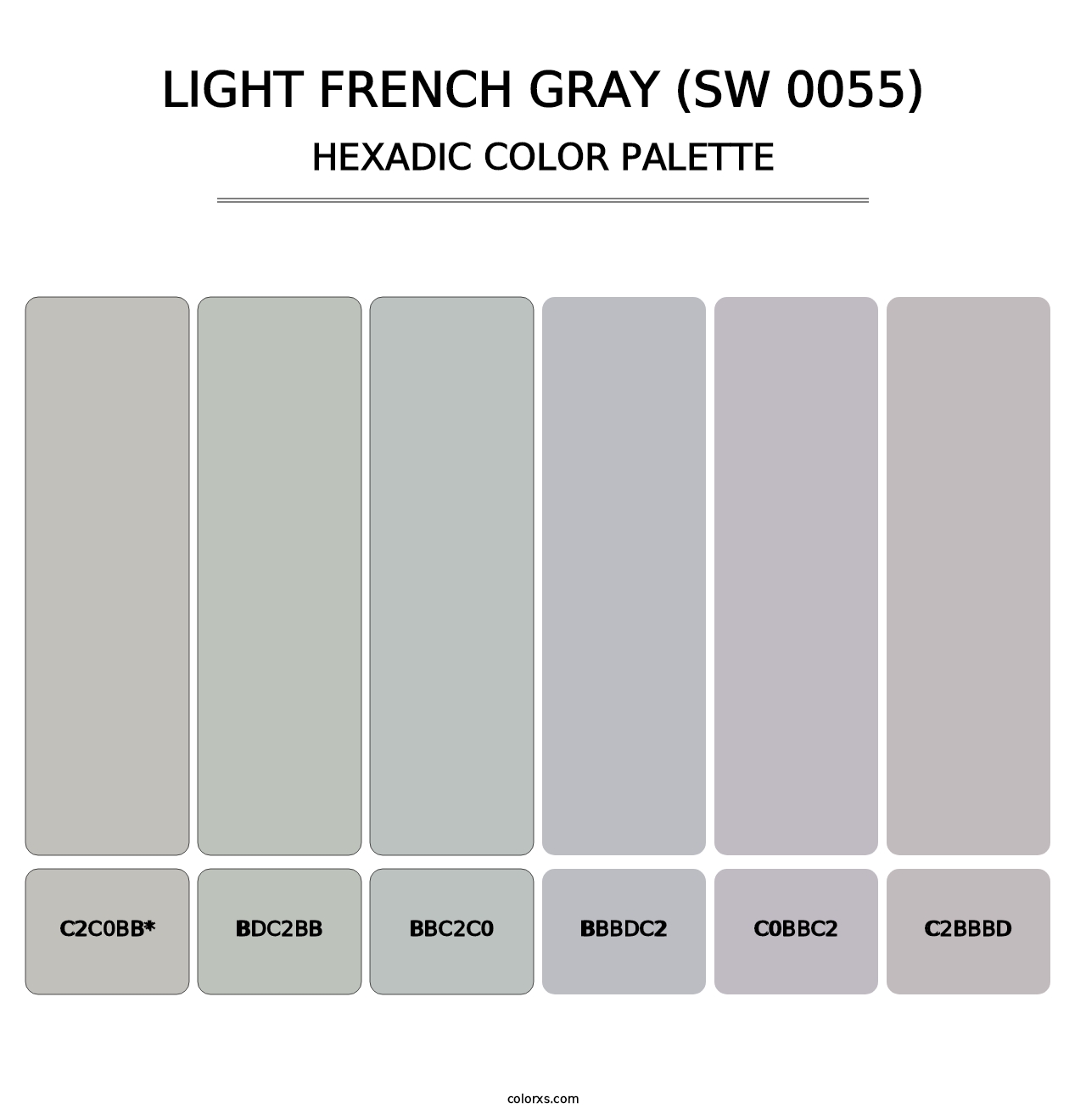 Light French Gray (SW 0055) - Hexadic Color Palette