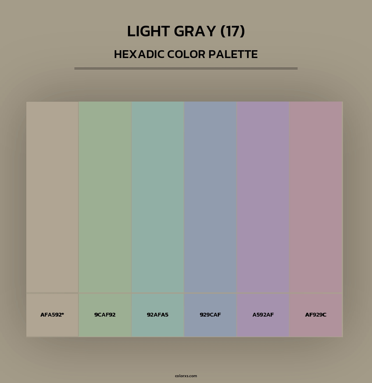 Light Gray (17) - Hexadic Color Palette
