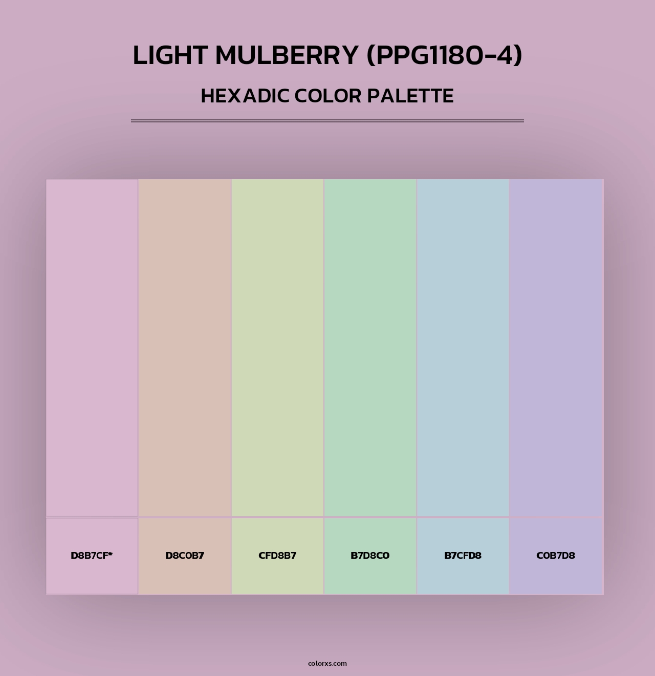 Light Mulberry (PPG1180-4) - Hexadic Color Palette