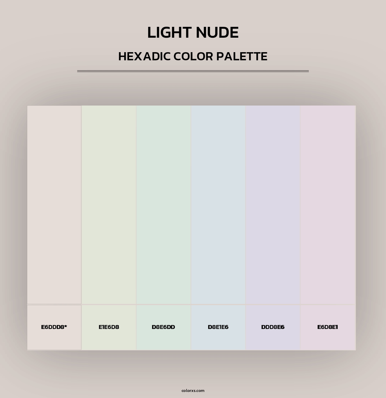 Light Nude - Hexadic Color Palette