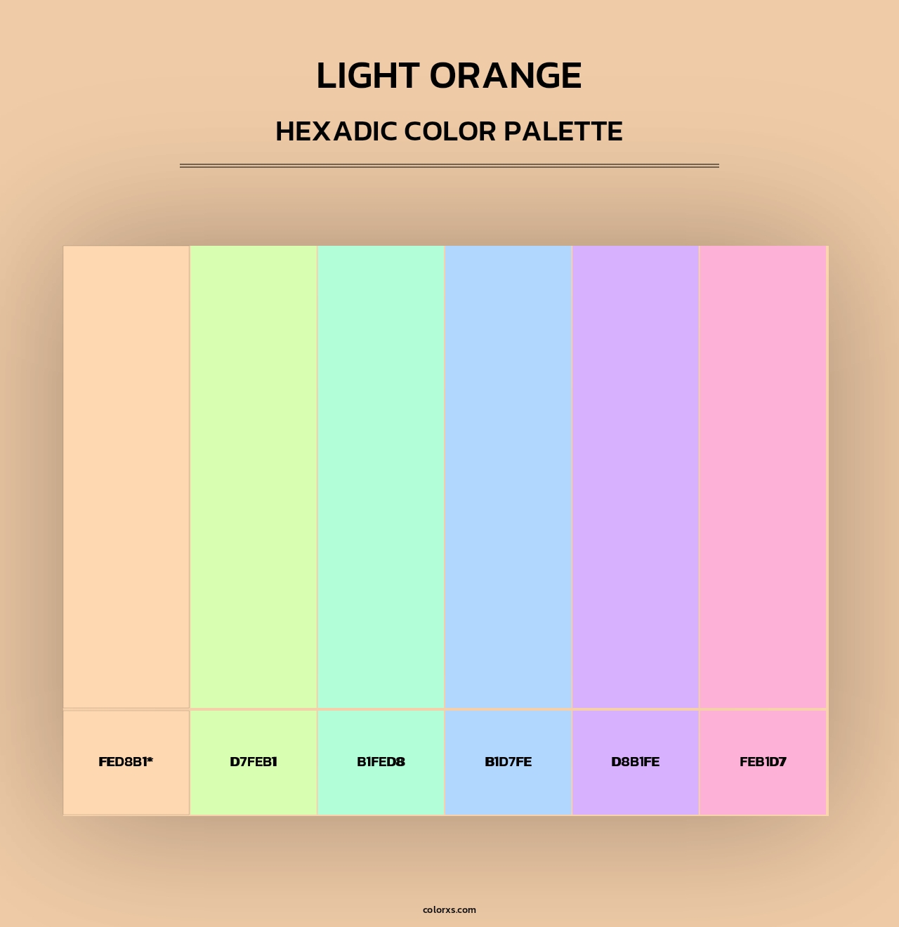 Light Orange - Hexadic Color Palette