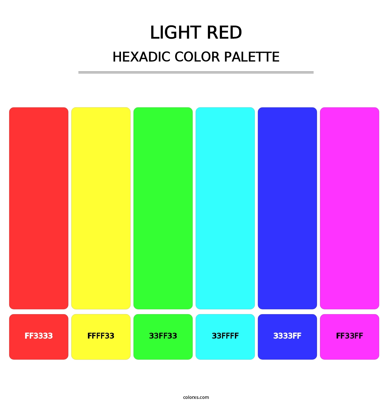 Light Red - Hexadic Color Palette