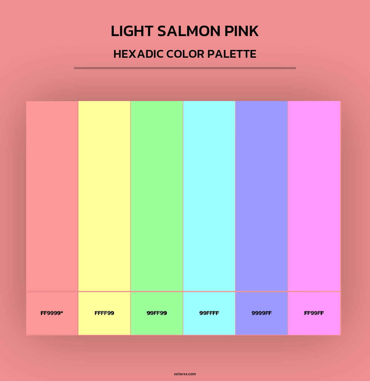 Light Salmon Pink - Hexadic Color Palette