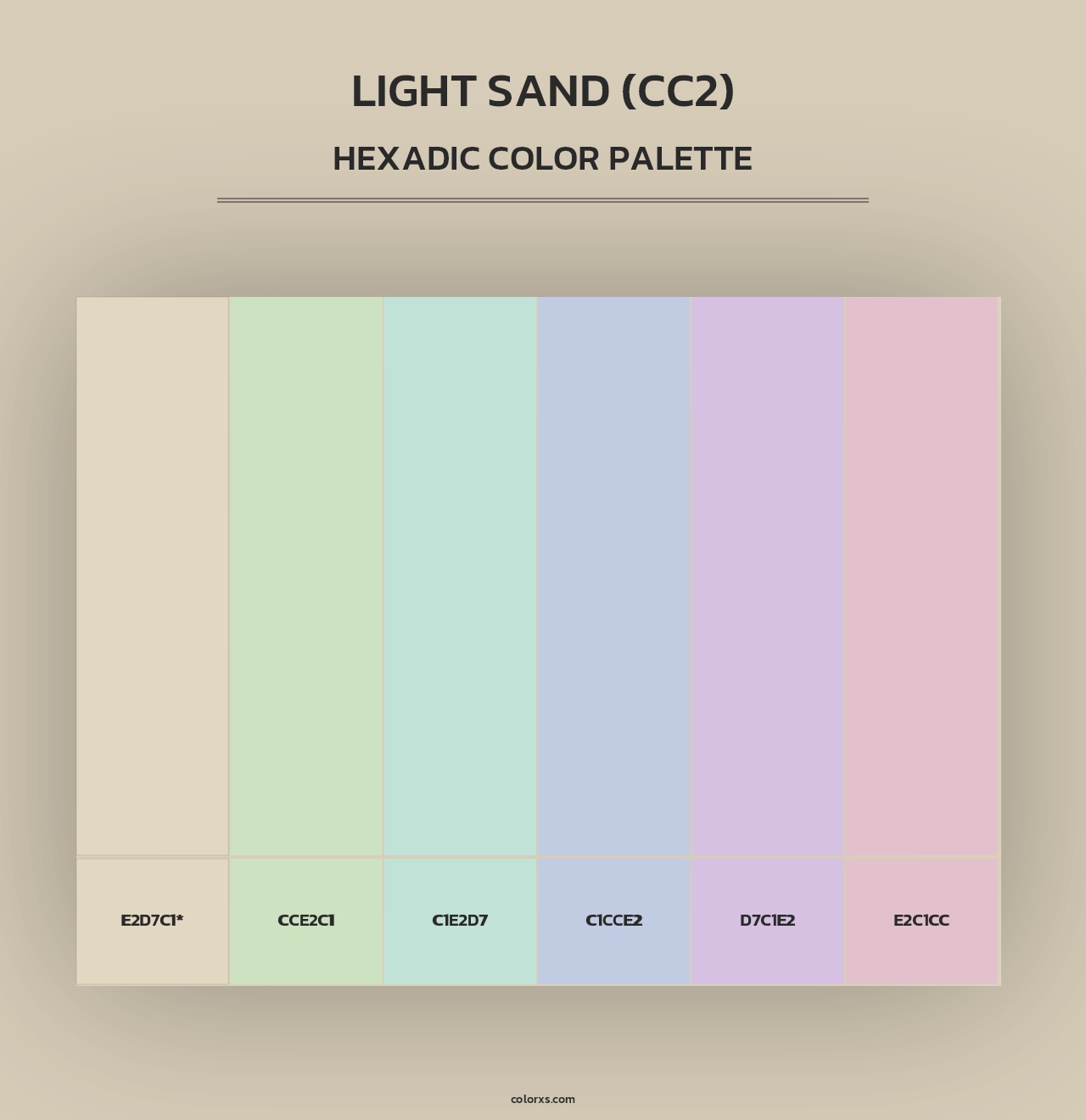 Light Sand (CC2) - Hexadic Color Palette